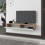 Hanah Home Francy 135 Soporte de TV Roble zafiro y blanco